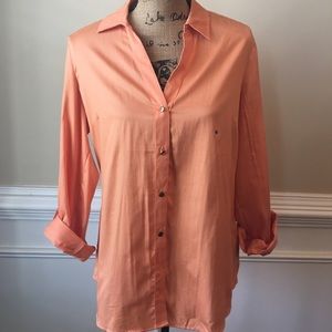 New! The Limited Peach button down shirt Size M